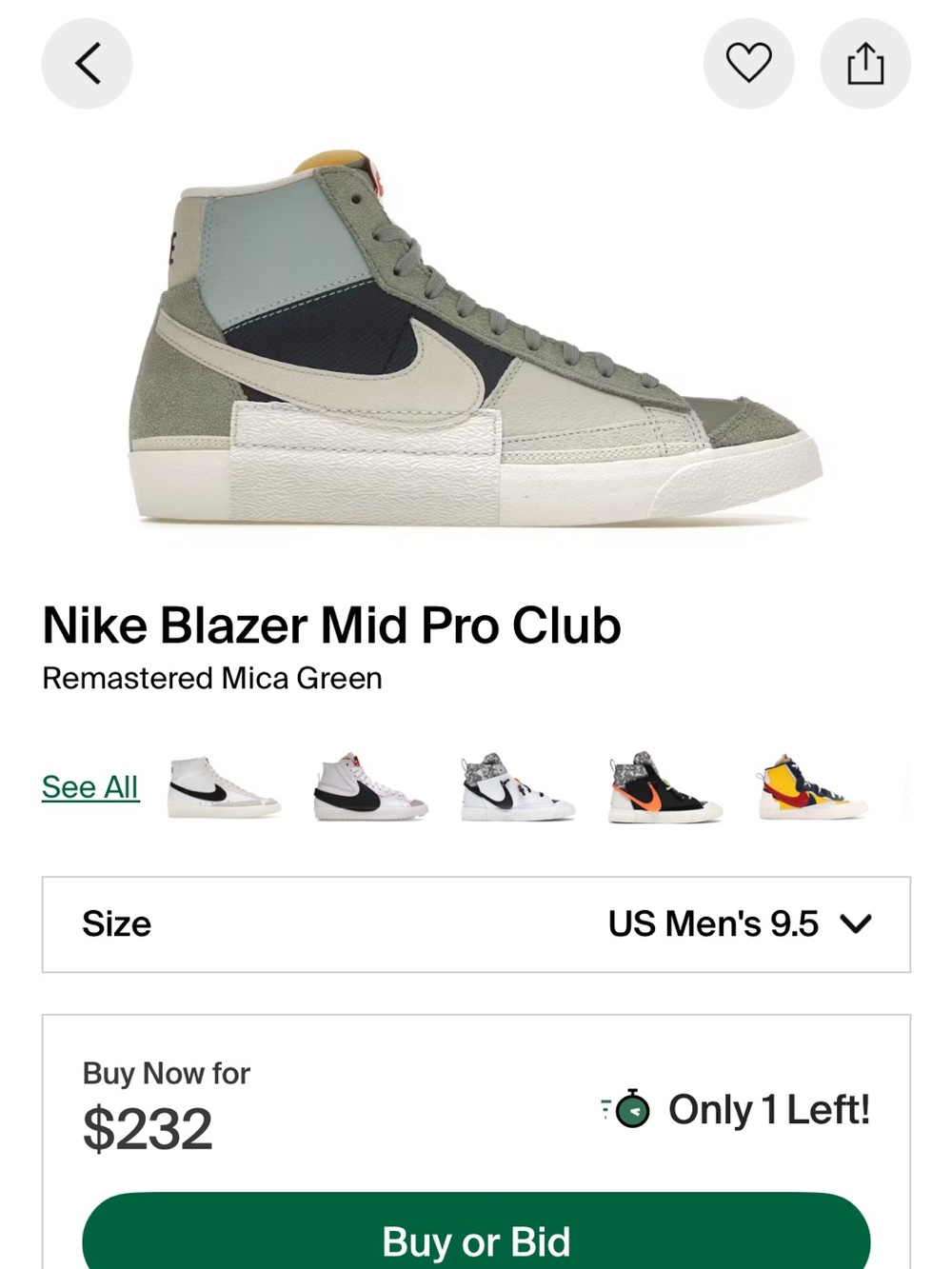 Nike Men’s High-Top Sneakers in Light Gray, Navy & White